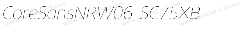 CoreSansNRW06-SC75XB字体转换