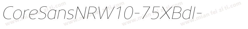 CoreSansNRW10-75XBdI字体转换