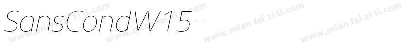 SansCondW15字体转换