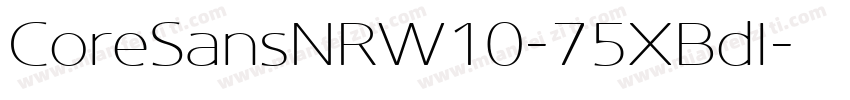 CoreSansNRW10-75XBdI字体转换