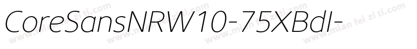 CoreSansNRW10-75XBdI字体转换