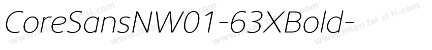 CoreSansNW01-63XBold字体转换