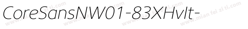 CoreSansNW01-83XHvIt字体转换