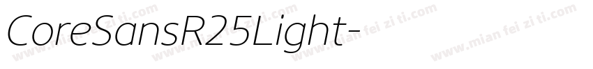 CoreSansR25Light字体转换