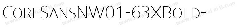 CoreSansNW01-63XBold字体转换