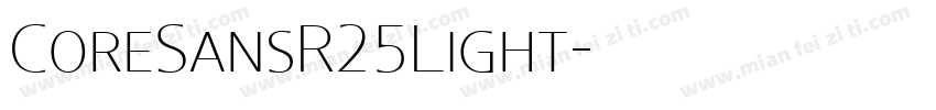 CoreSansR25Light字体转换