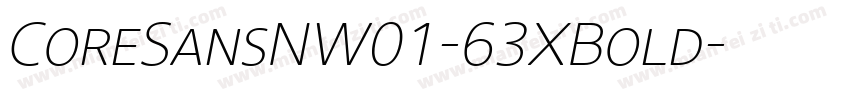 CoreSansNW01-63XBold字体转换