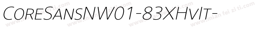 CoreSansNW01-83XHvIt字体转换