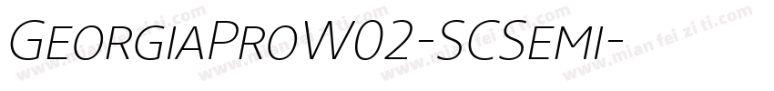 GeorgiaProW02-SCSemi字体转换