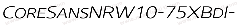 CoreSansNRW10-75XBdI字体转换