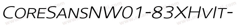 CoreSansNW01-83XHvIt字体转换