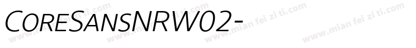 CoreSansNRW02字体转换