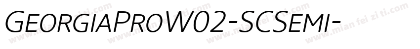 GeorgiaProW02-SCSemi字体转换