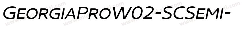 GeorgiaProW02-SCSemi字体转换