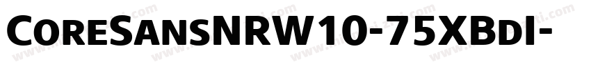 CoreSansNRW10-75XBdI字体转换