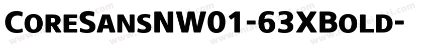 CoreSansNW01-63XBold字体转换