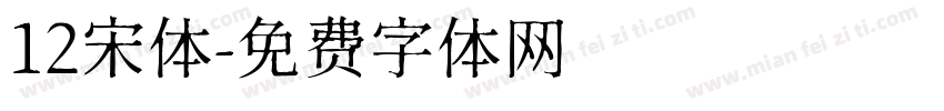 12宋体字体转换