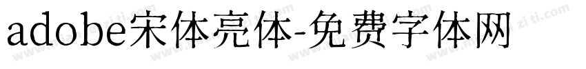 adobe宋体亮体字体转换