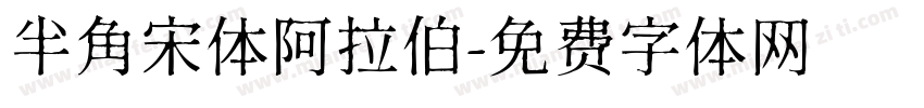 半角宋体阿拉伯字体转换