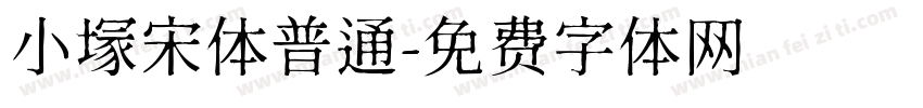 小塜宋体普通字体转换