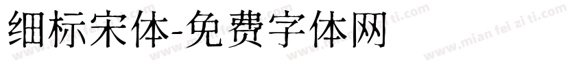 细标宋体字体转换