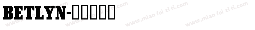Betlyn字体转换