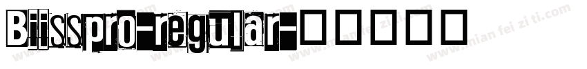 Biisspro-regular字体转换