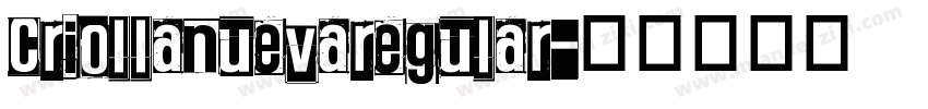 Criollanuevaregular字体转换