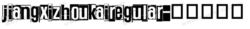 jiangxizhoukairegular字体转换