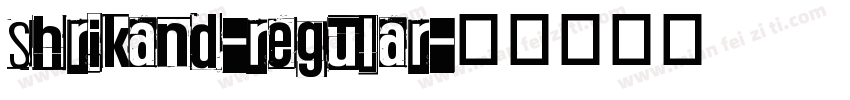 shrikand-regular字体转换