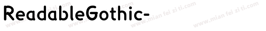 ReadableGothic字体转换