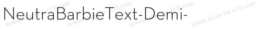NeutraBarbieText-Demi字体转换