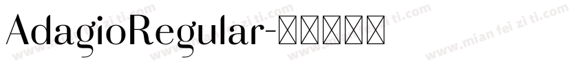 AdagioRegular字体转换