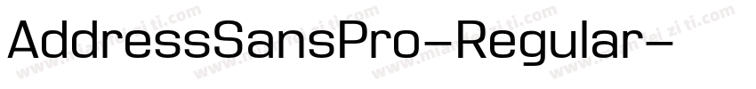 AddressSansPro-Regular字体转换
