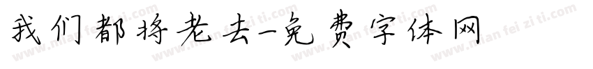 我们都将老去字体转换