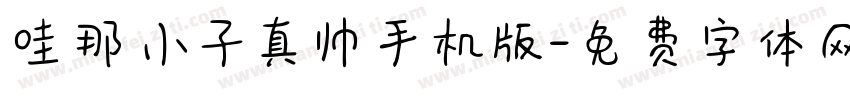 哇那小子真帅手机版字体转换