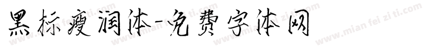 黑标瘦润体字体转换