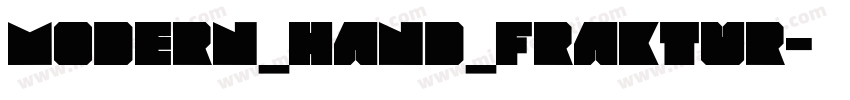 MODERN_hand_fraktur字体转换