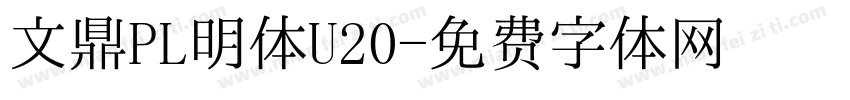 文鼎PL明体U20字体转换