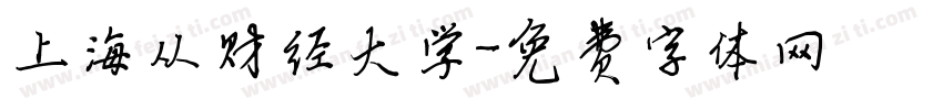 上海从财经大学字体转换