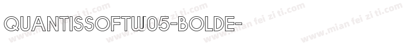 QuantisSoftW05-BoldE字体转换