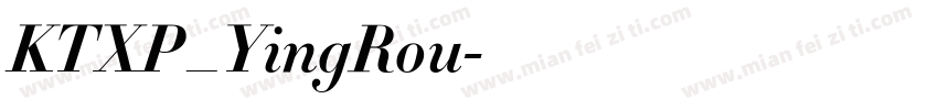 KTXP_YingRou字体转换