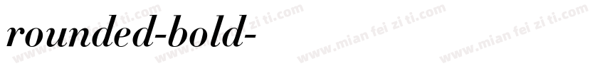 rounded-bold字体转换