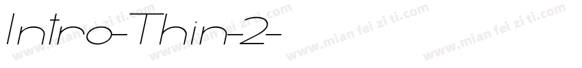 Intro-Thin-2字体转换