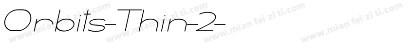 Orbits-Thin-2字体转换