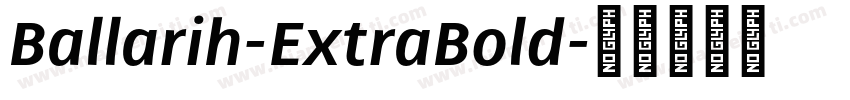 Ballarih-ExtraBold字体转换