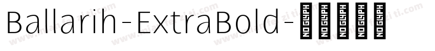 Ballarih-ExtraBold字体转换