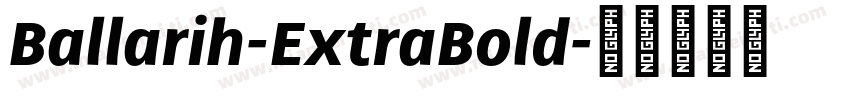 Ballarih-ExtraBold字体转换