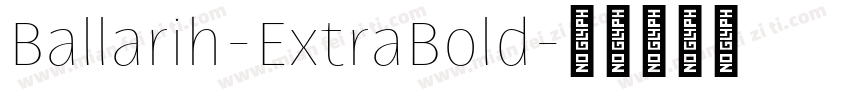 Ballarih-ExtraBold字体转换