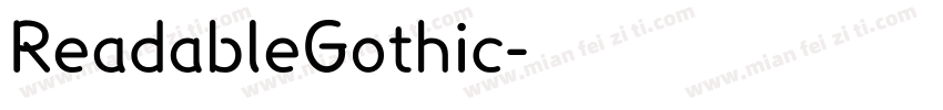 ReadableGothic字体转换